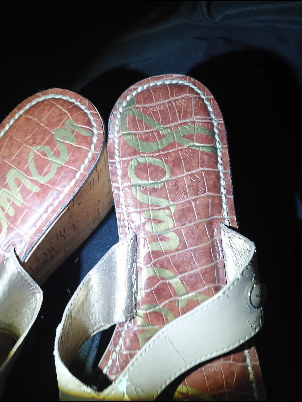Flawed Sam Edelman Cream Cork Wedges